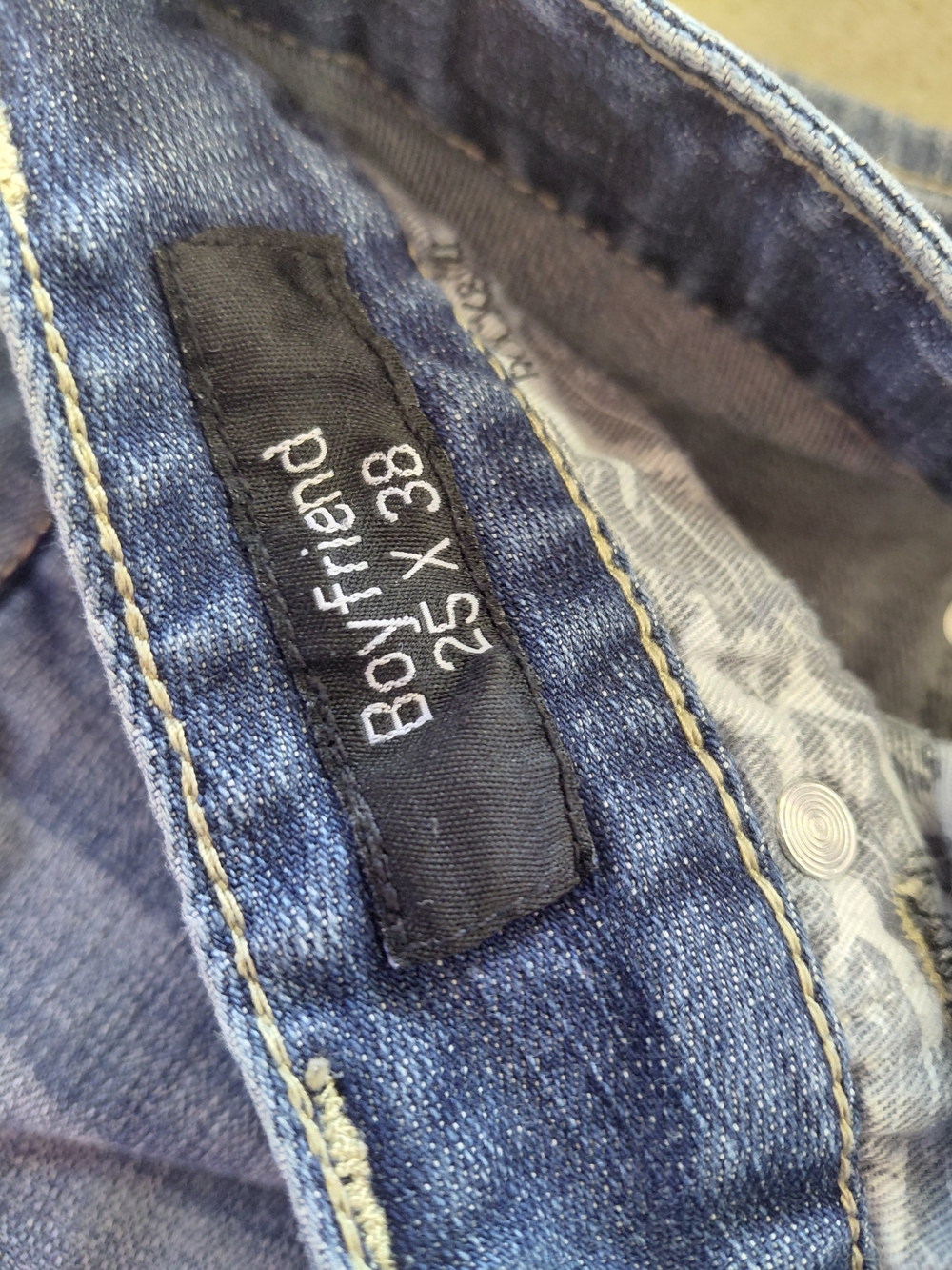 Rock & Roll Denim Women's Light Blue Skinny Jeans with Side Studs - Picture 3 of 4
